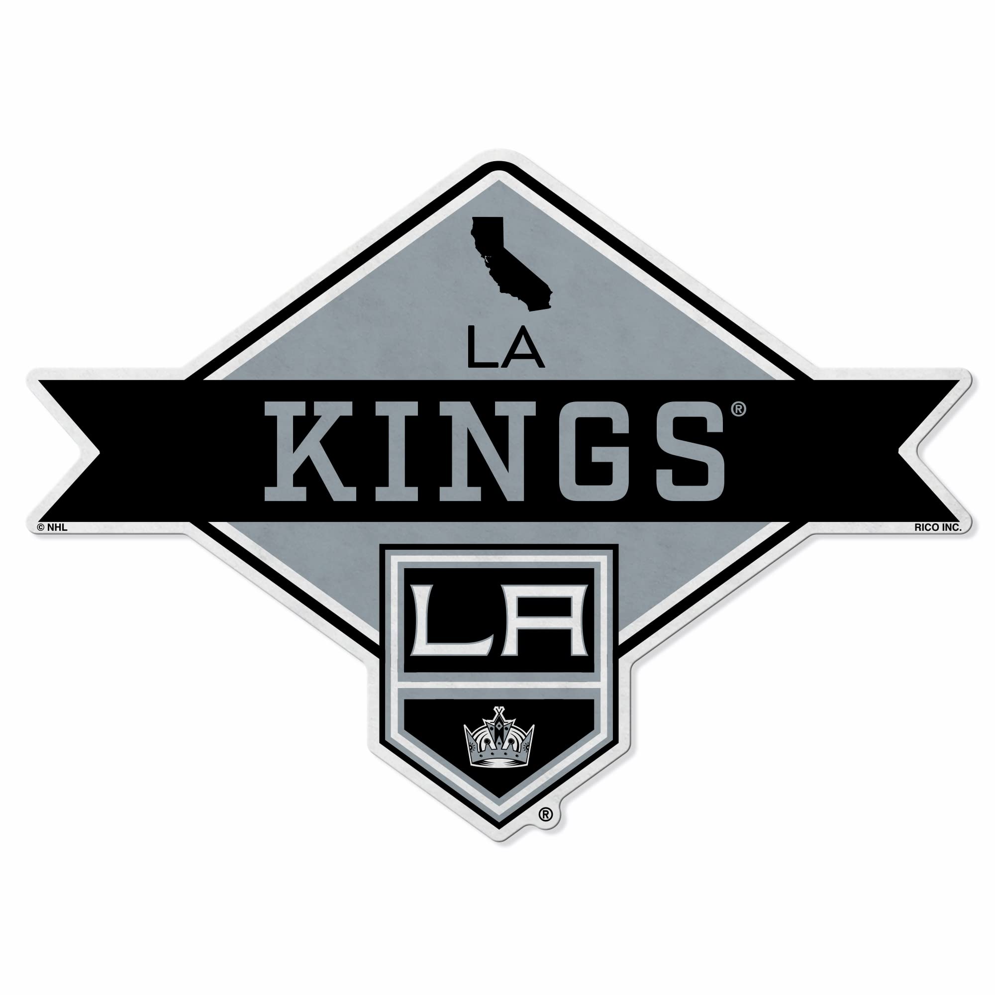 Rico Industries Nhl Los Angeles Kings Diamond Shape Cut Pennant - Home And Living Room D  Cor - Soft Felt Ez To Hang