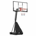 Basketball Hoop Outdoor Portable, 48 Inch Shatterproof PC Backboard, 4.9-10FT Height Adjustable Basketball Hoop Goal System, Mob