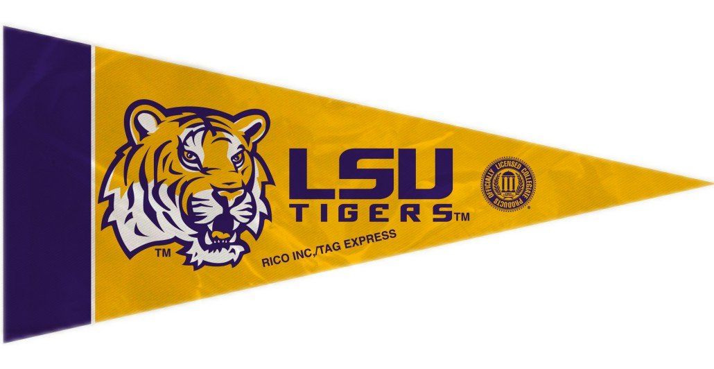 Rico Industries Ncaa Lsu Tigers 8-Piece 4-Inch By 9-Inch Classic Mini Pennant D  Cor Set