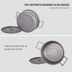 Boundless Voyage Outdoor Camping Titanium Pot 2L Stockpot With Lid Folding Handle Hiking Picnic Portable Big Capacity Soup Pot H