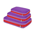 Myaddiction 3Pcs Compression Packing Cubes Expandable Reusable For Hiking Travel Camping Violet