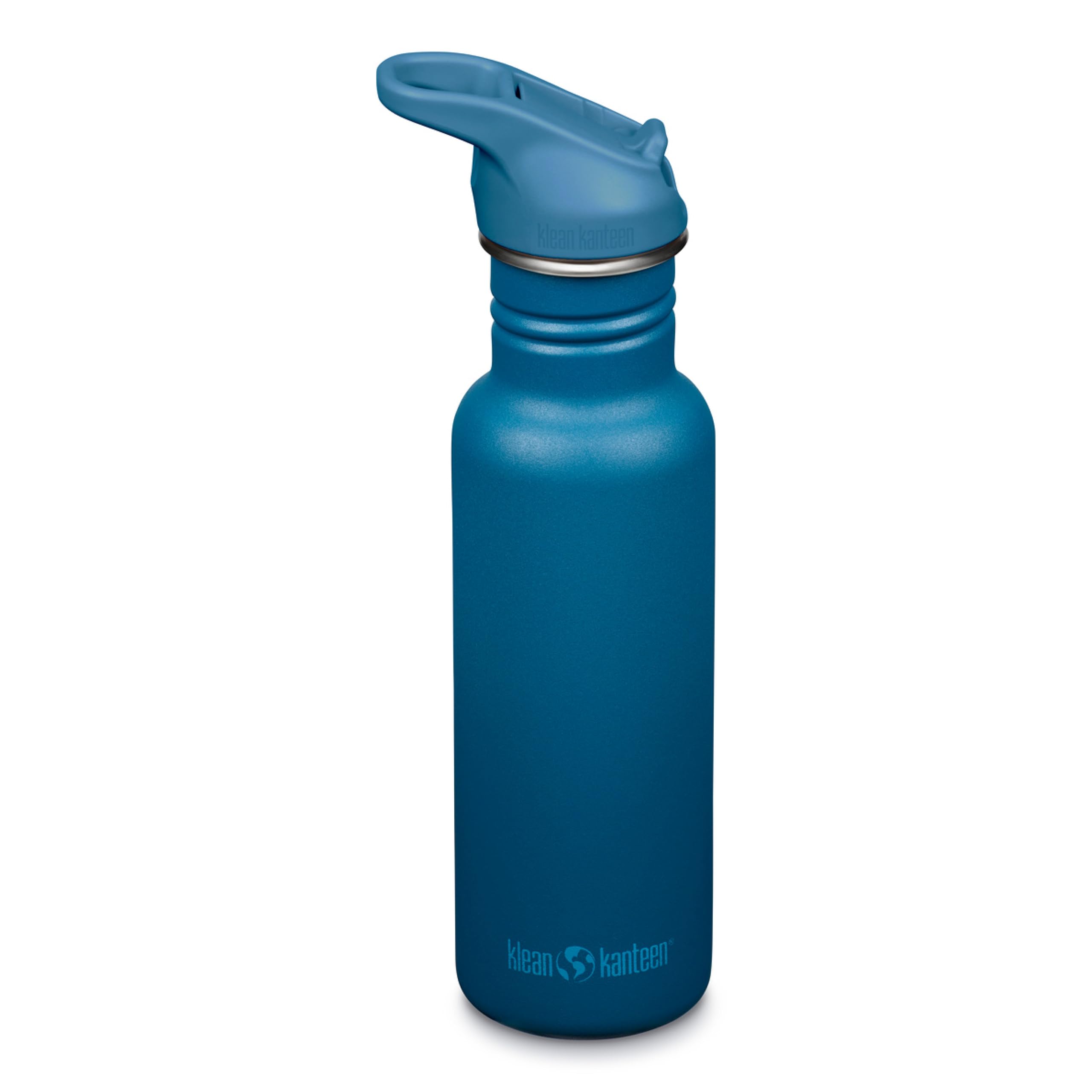 Klean Kanteen 18 oz Classic Water Bottle with Flip Seal Sport Cap & Straw - 100% Leakproof Spout & Cap - Durable, BPA-Free & Sta