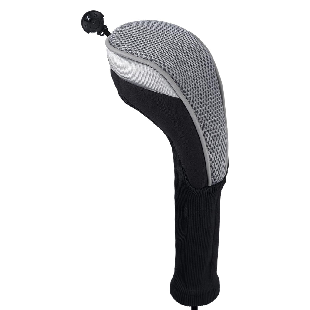 Andux 4Pcs/Pack Long Neck Golf Hybrid Club Head Covers Dial No. Tag Ctmt-02 Grey