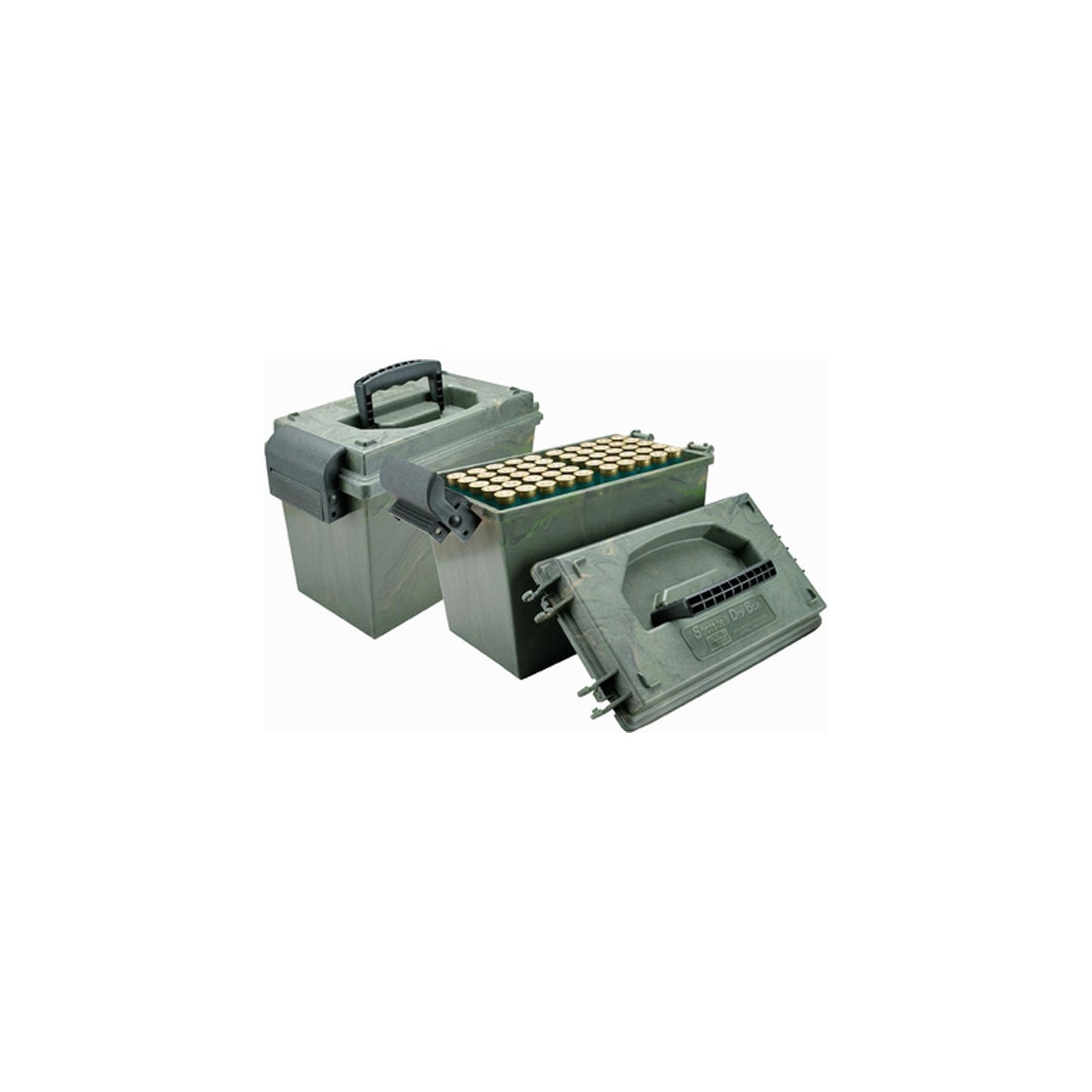 MTM SD-100-12-09 Shotshell Dry Box, 100 Round, 12 Gauge up to 3.5, USA Made, Wild Camo