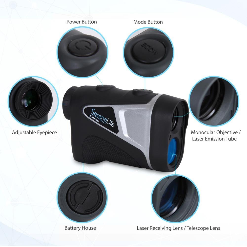 Serenelife Advanced Golf Laser Rangefinder With Pinsensor Technology - Waterproof Digital Golf Range Finder Accurate Up To 540 Y