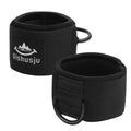 Vishusju Ankle Wrist Cuffs Neoprene Padded Straps D-Ring Glute Kickback For Cable Machines Legs Exercise Adjustable Fitness (D R