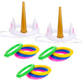 Joliyoou Unicorn Party Games, Inflatable Ring Toss Game Set Include 2 Pieces Unicorn and 12 Pieces Toss Rings, Party Game Favors