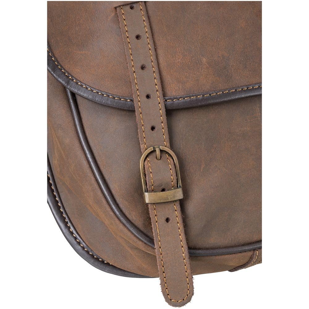 Tough-1 Soft Lth T1 Saddle Bag Brown