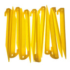 9 Inch Plastic Tent Stakes -12 Pcs Heavy Duty And Larger Durable Tent Pegs Spike Hook For Campings Outdoor And Garden Lawn, Stur