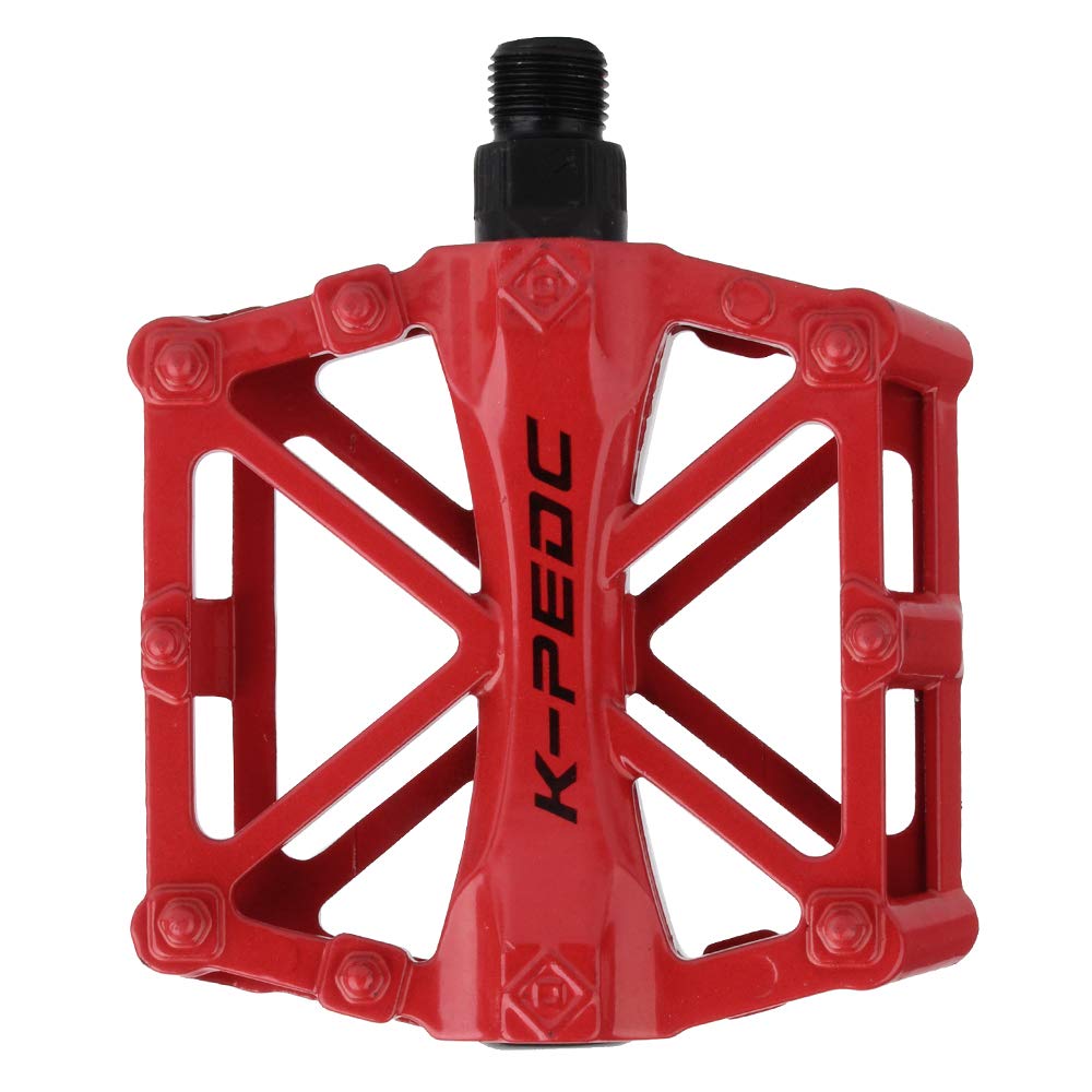 Boruizhen Aluminium Cnc Bike Platform Pedals Lightweight Road Cycling Bicycle Pedals For Mtb Bmx (Red)