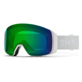 SMITH Optics 4D MAG Unisex Snow Winter Goggle - White Vapor, Chromapop Everyday Green Mirror
