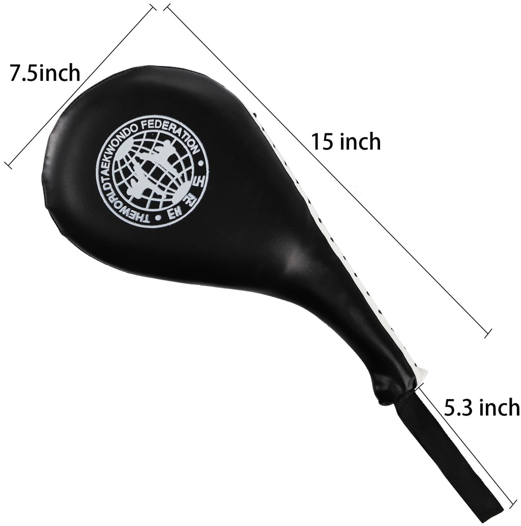 Nicunom 2 Pack Taekwondo Kick Pads, Durable Striking Pad Target Tkd Karate Martial Arts Strike Targets Kickboxing Training, Blac