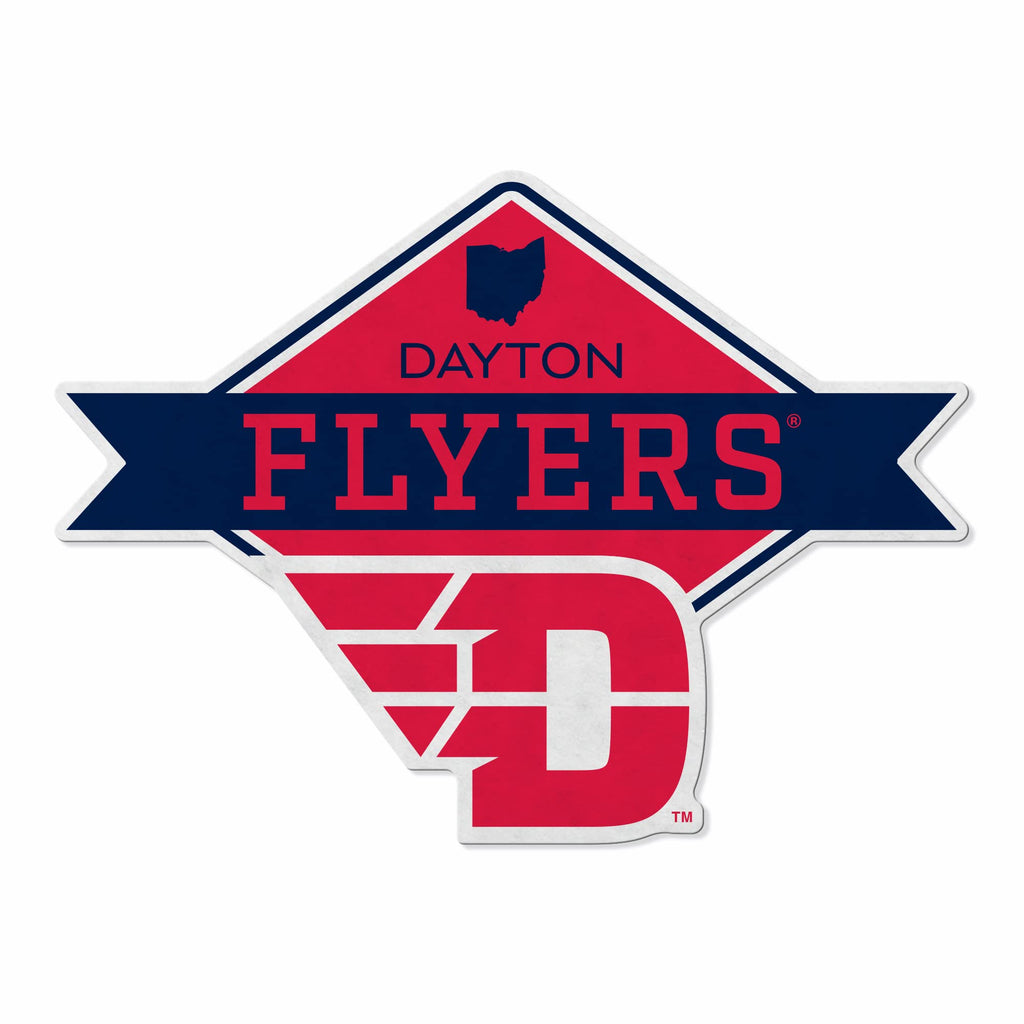 Rico Industries Ncaa Dayton Flyers Diamond Shape Cut Pennant - Home And Living Room D  Cor - Soft Felt Ez To Hang