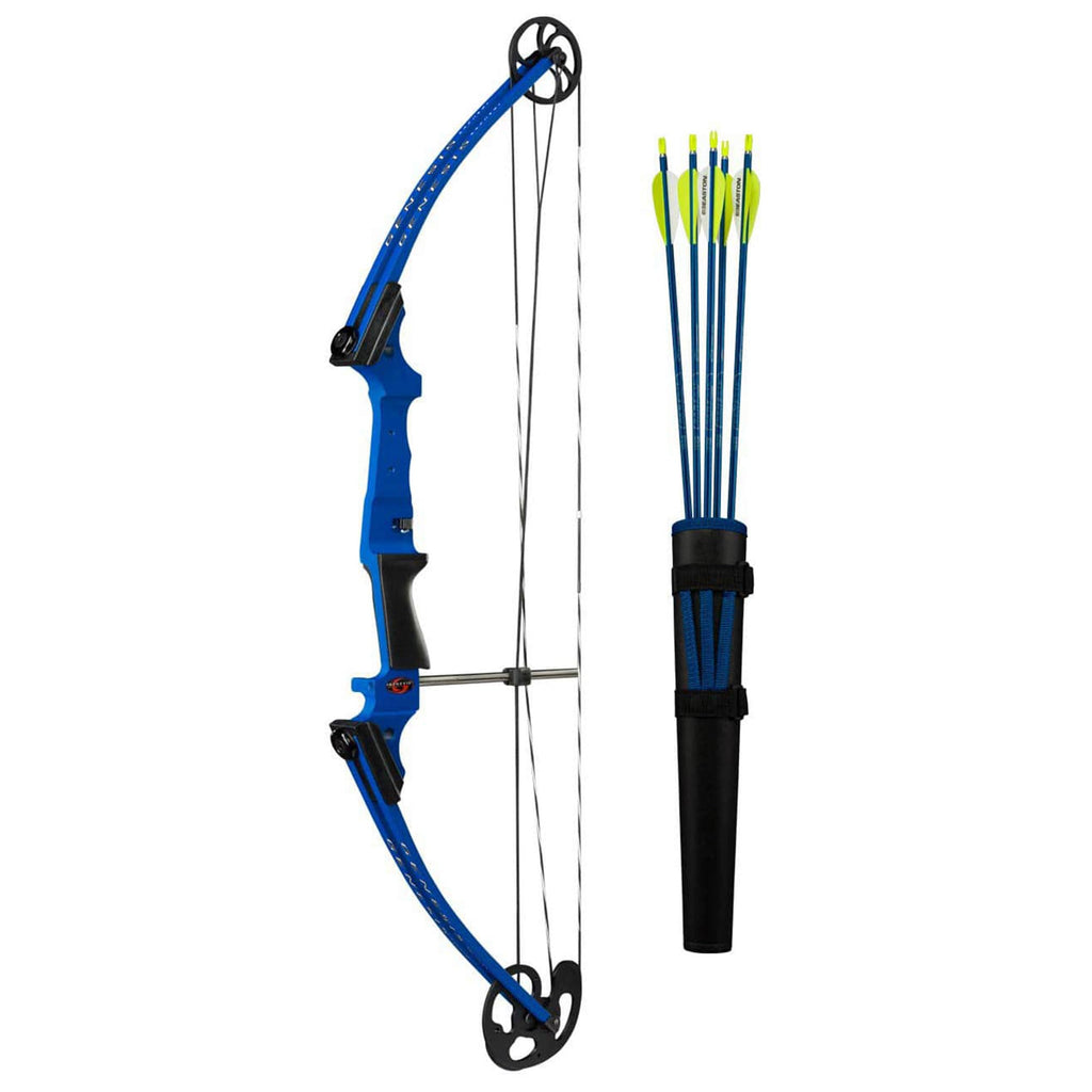 Genesis Original Lightweight Archery Compound Bow And Arrow Set, Draw Hand - Right, Blue