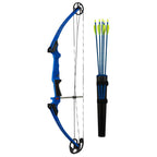 Genesis Original Lightweight Archery Compound Bow And Arrow Set, Draw Hand - Right, Blue
