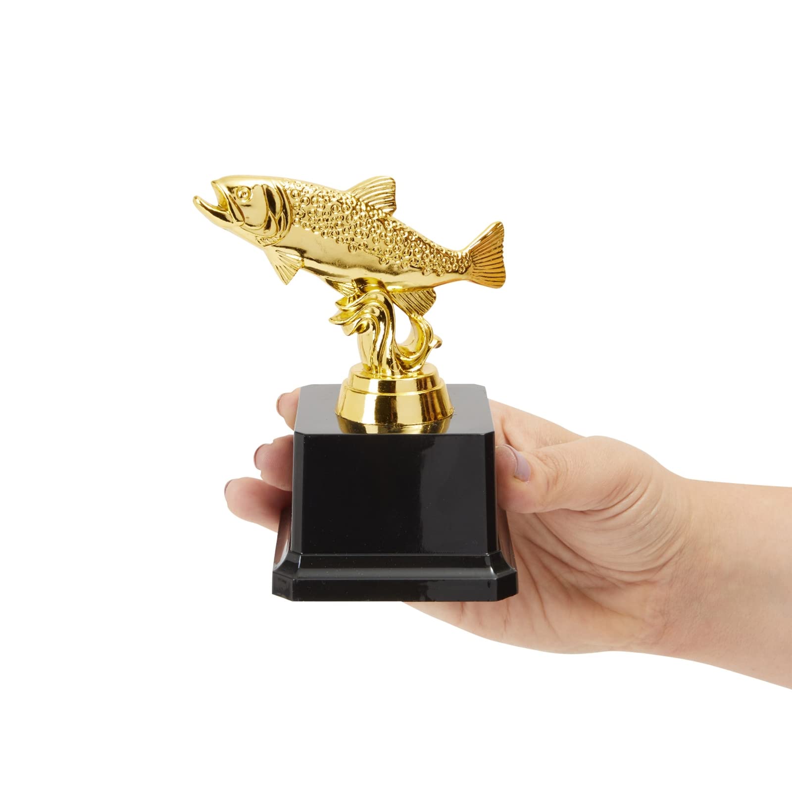 Juvale Small Fish Trophy, Golden Fishing Award For Tournaments And Competitions (3X5 In)