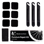 Velochampion Bike Tire Repair Kit - Pre-Glued Adhhesive Repair Patches - No Glue Needed - Quick Inner Tube Repair Kit For Mounta