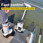 Aquos White Haswing 12V55Lbs 48Inch Electric Bow Mount Trolling Motor With Remote Control, Foot Control, Quick Release Bracket F