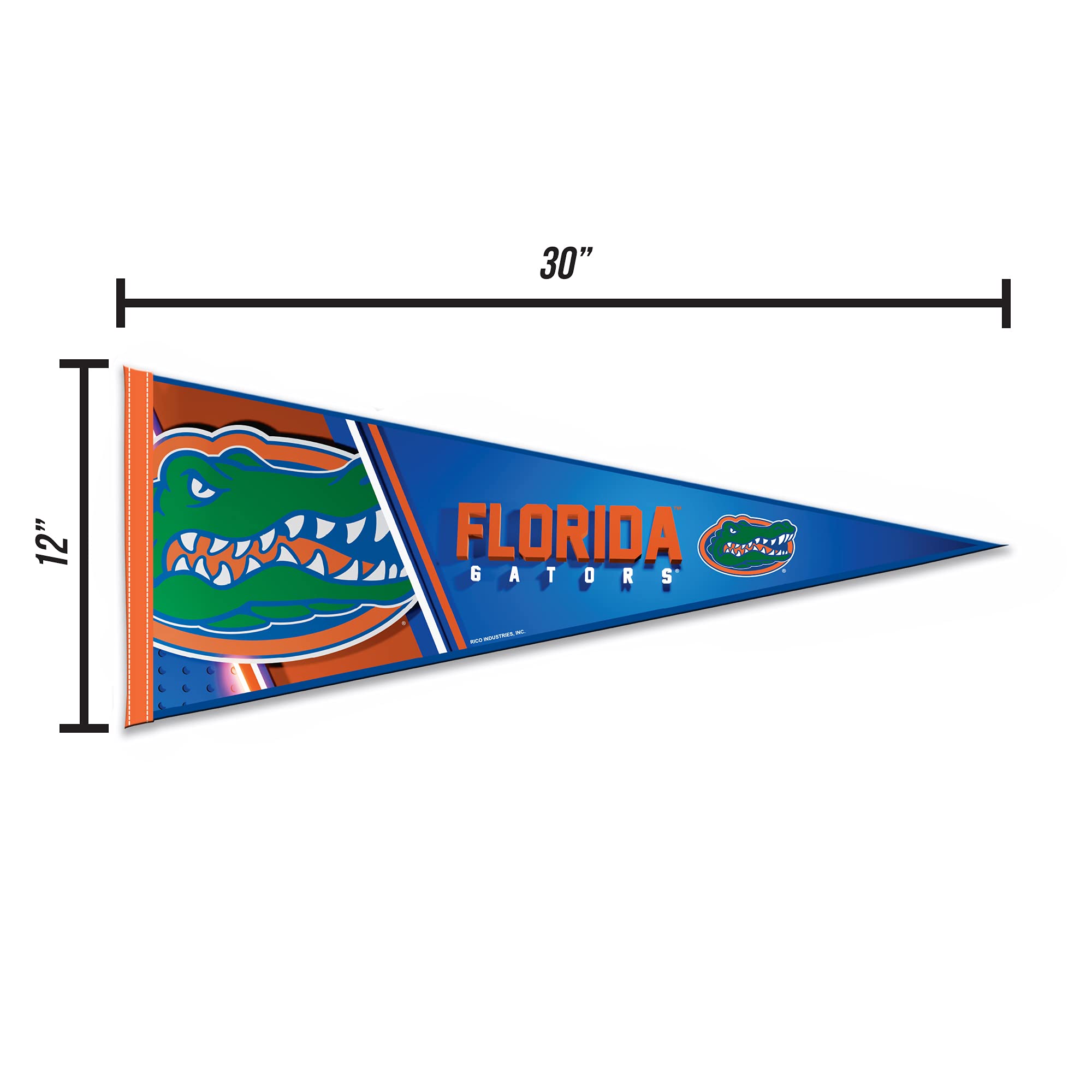Rico Industries Ncaa Florida Gators Primary 12'' X 30'' Felt Wall D  Cor Pennant - Great For Home/Bed Room/Man Cave D  Cor