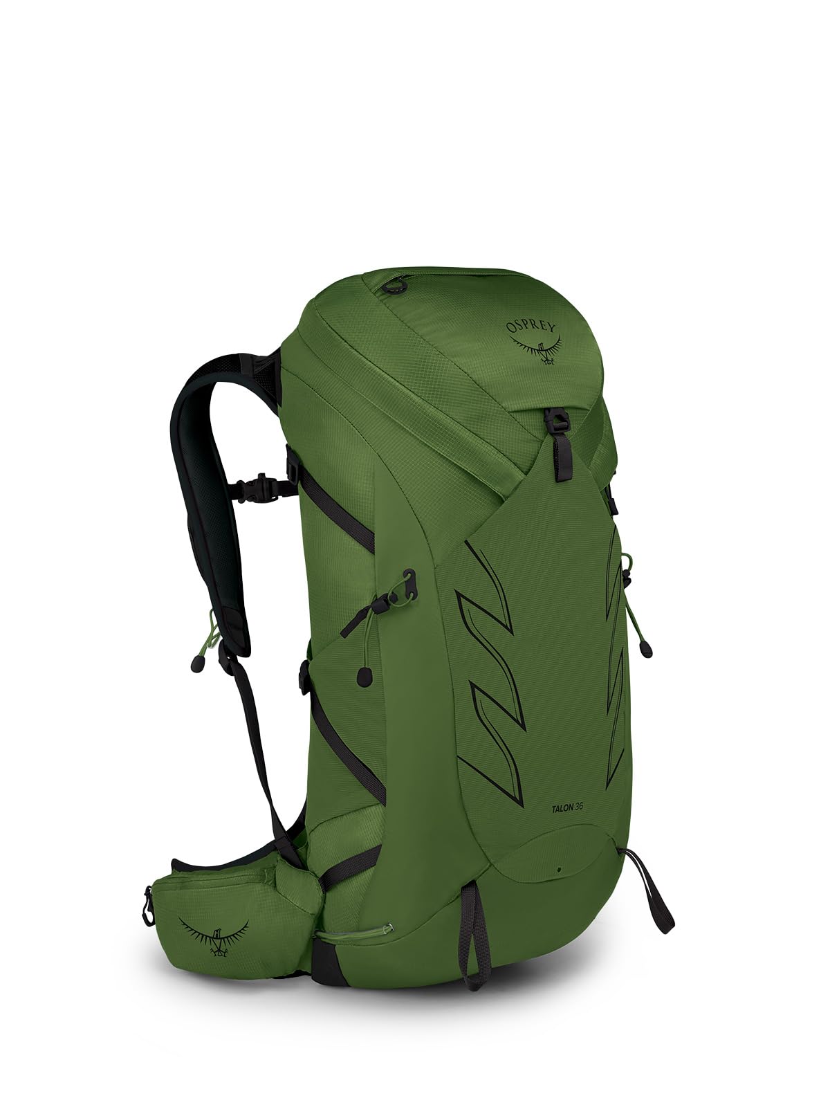 Osprey Talon 36L Mens Hiking Backpack with Hipbelt, Green Belt/Black L/XL