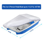 Icover Pedal Boat Cover, Fits 3 Or 5 Person Paddle Boat Water Proof Heavy Duty Boat Cover, Grey