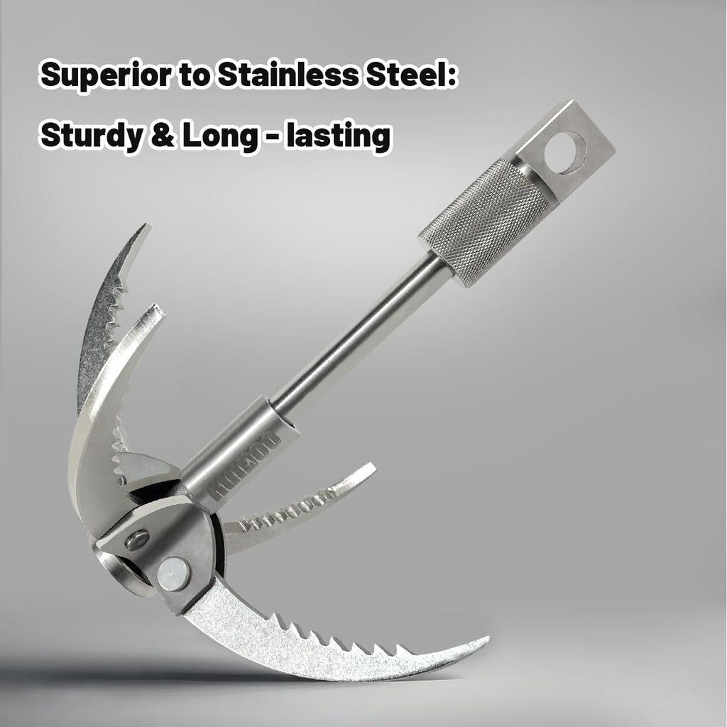 Grappling Hook Folding Survival Claw Multifunctional Stainless Steel Hook For Outdoor Camping Hiking Tree Rock Mountain Climbing