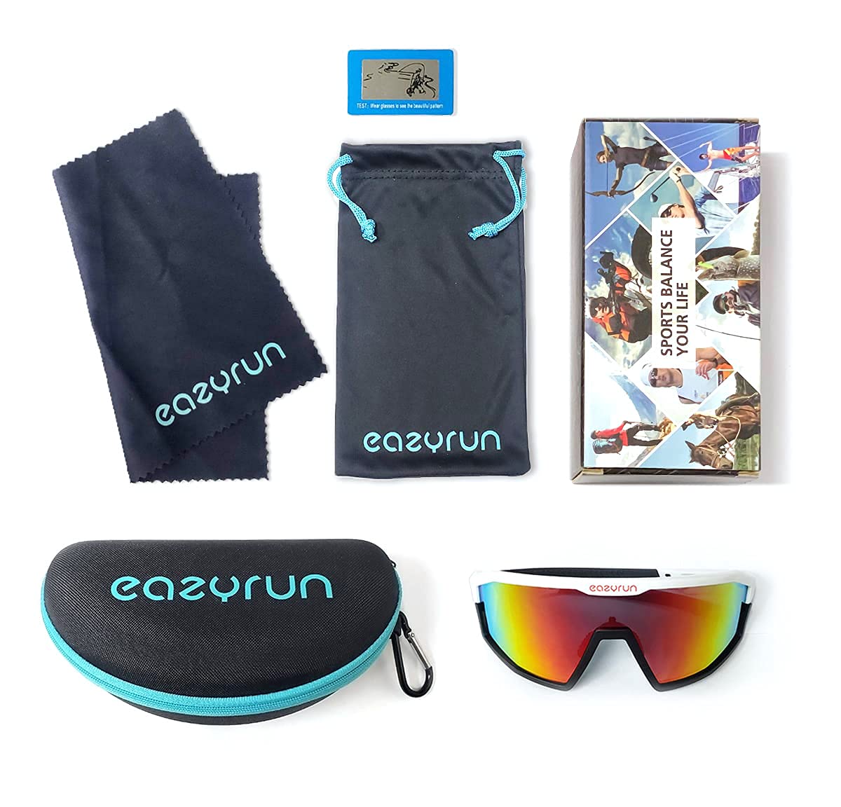 Eazyrun Hd Small Narrow Polarized Sports Sunglasses Women Youth, For Running Cycling Ski Driving Beach Volleyball