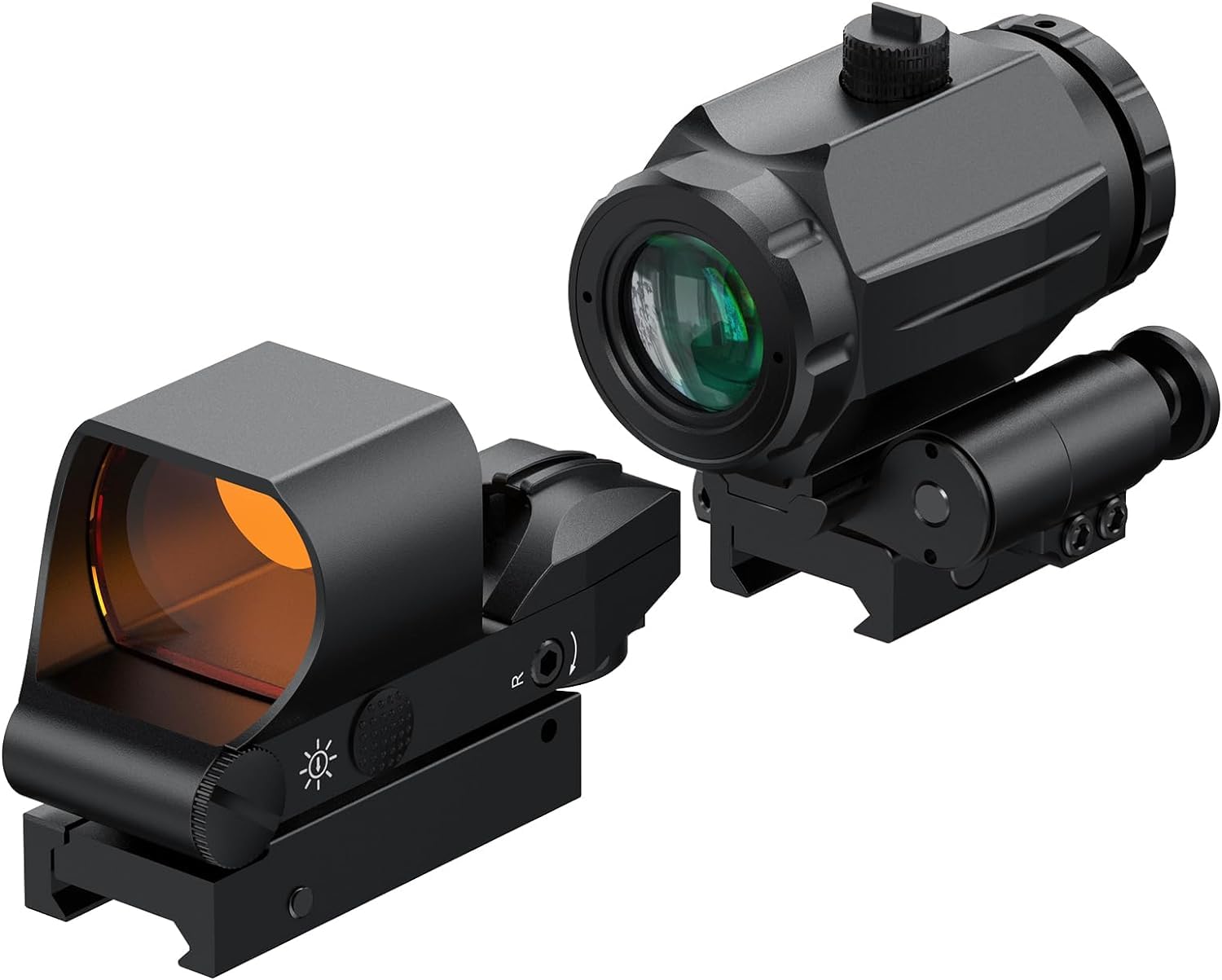 Feyachi M40 3X Red Dot Magnifier with RS-30 Reflex Sight Combo Kit, Multiple Reticle System Red Dot Sight & Magnifier Built-in F