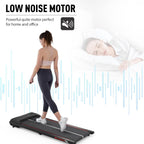 CITYSPORTS Under Desk Walking Pad - Ultra Slim & Portable Treadmill for Home (Red & Black)