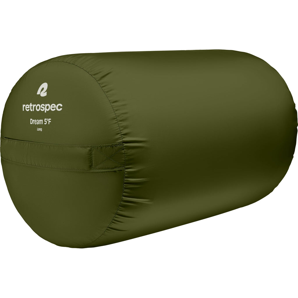 Retrospec Dream 5 Mummy Sleeping Bag For Camping - Insulated Cold Weather, Lightweight, Water-Resistant With Adjustable Draw Cor
