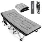 Fragess Portable Camping Cot, Sleeping Cots For Adults, 28 Extra Wide Folding Cot Max Load 600Lbs With Thick Mattress, Portable