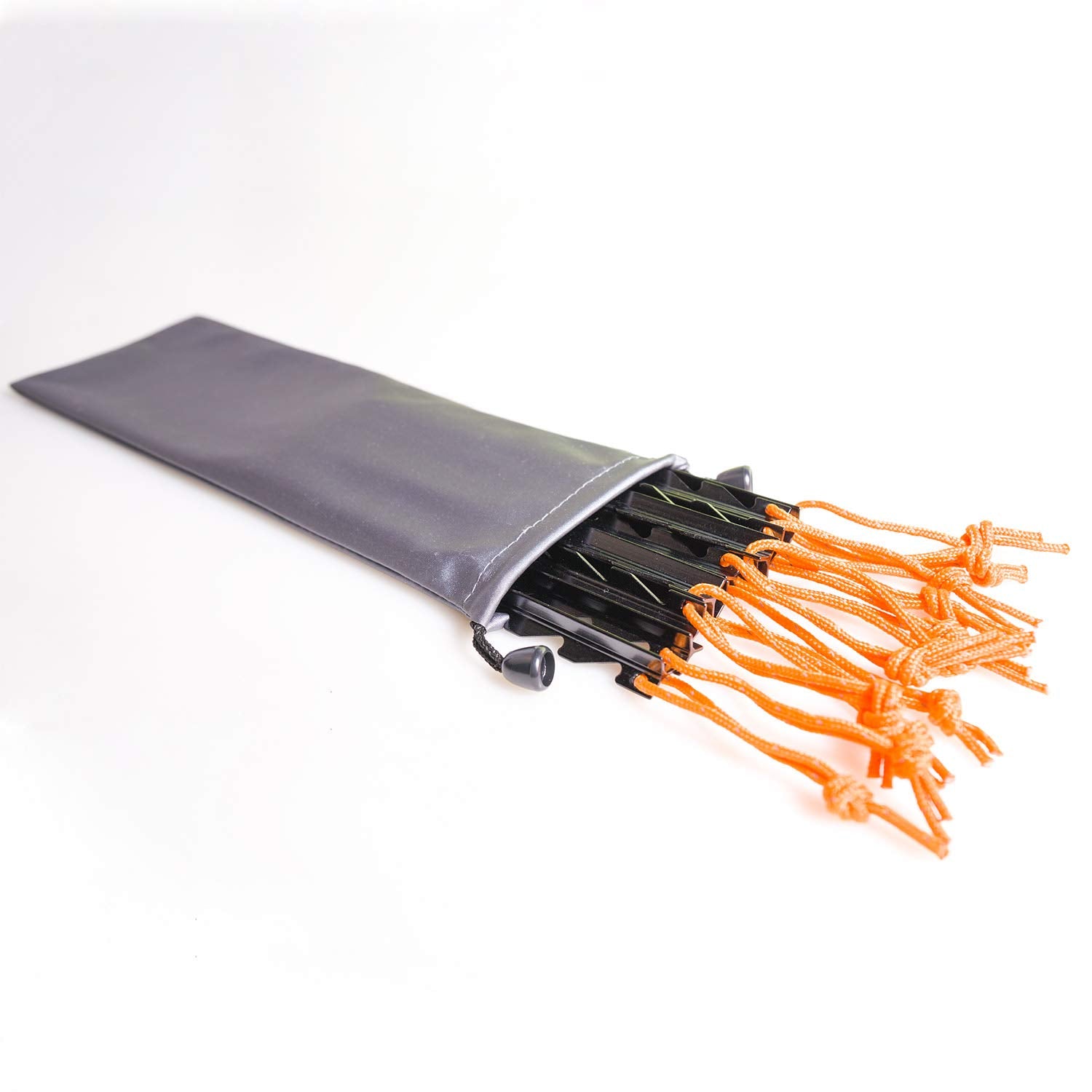 Aluminum Tent Stakes Pegs, 12-Pack Aluminum Ground Pegs With Reflective Pull Ropes, Heavy Duty Tri-Beam Metal Stakes Pegs For Ba