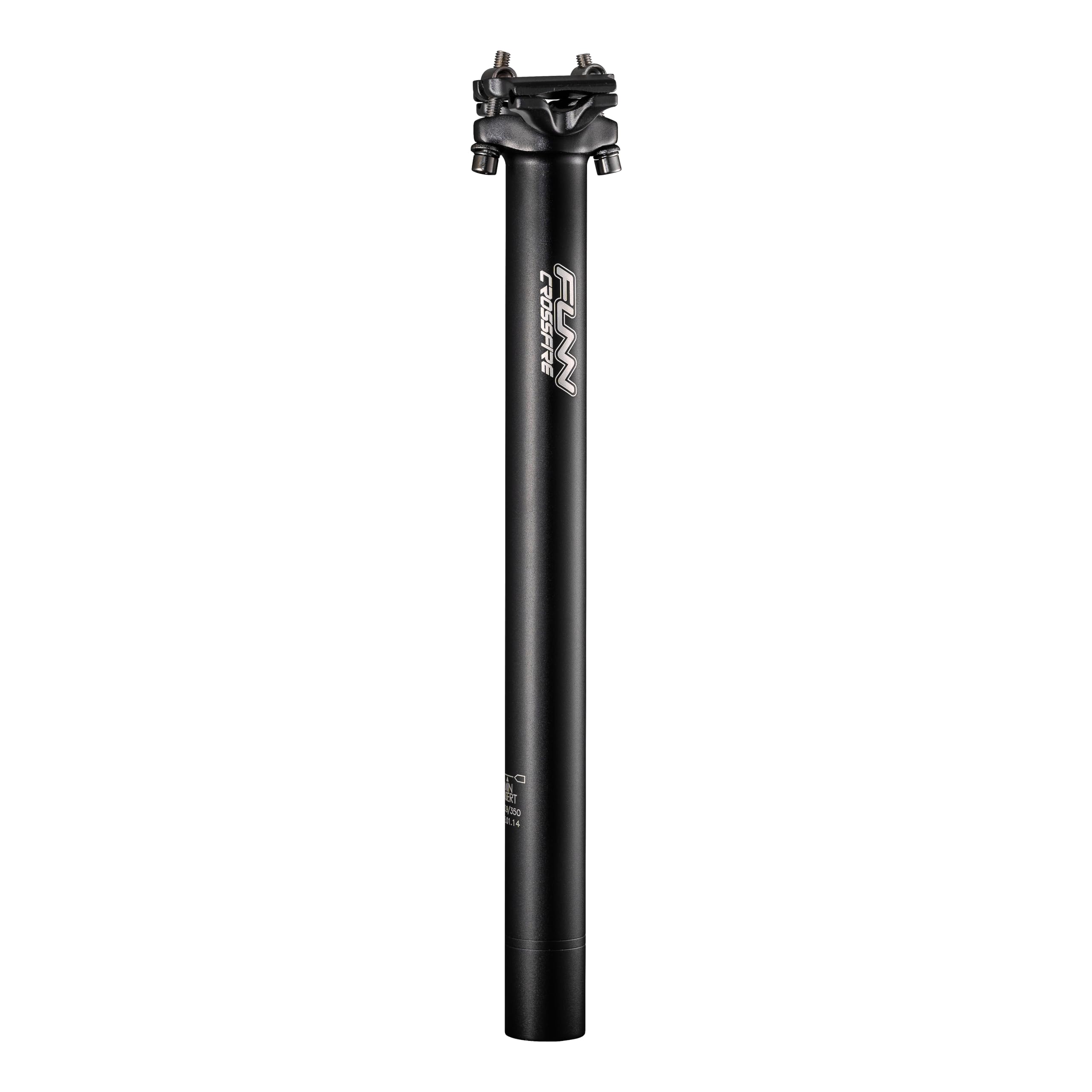 Funn Crossfire Bike Seat Post, Length 350mm, Diameter 30.9mm, Aluminum Alloy AL6061, 3D Forged, One Piece Head and Shaft (Blast 