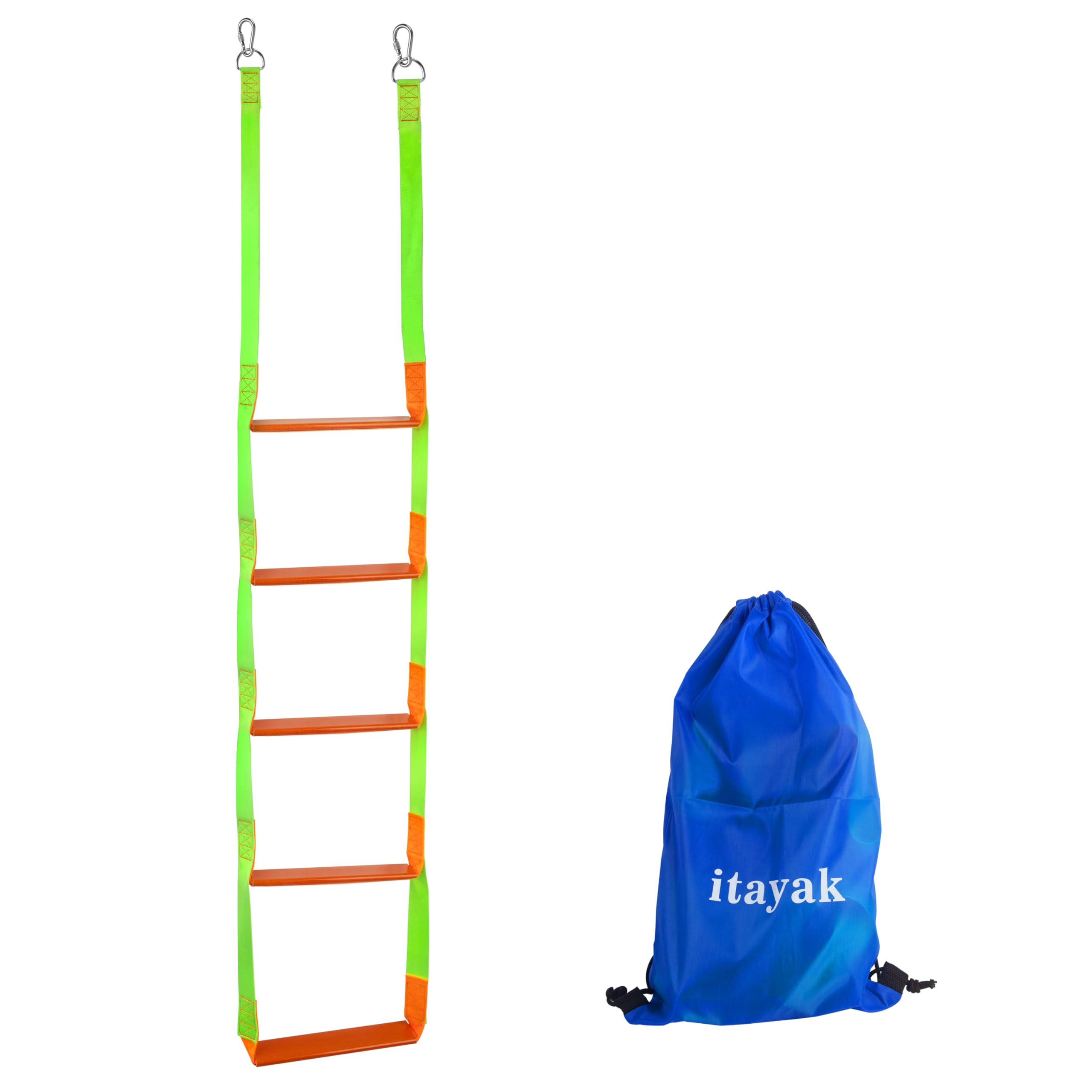 Boat Rope Ladder, 5 Step Heavy Duty Climbing Boat Ladder For Inflatable Boats, Fishing Boats, Sailboats, Kayaks, Tree Houses, An