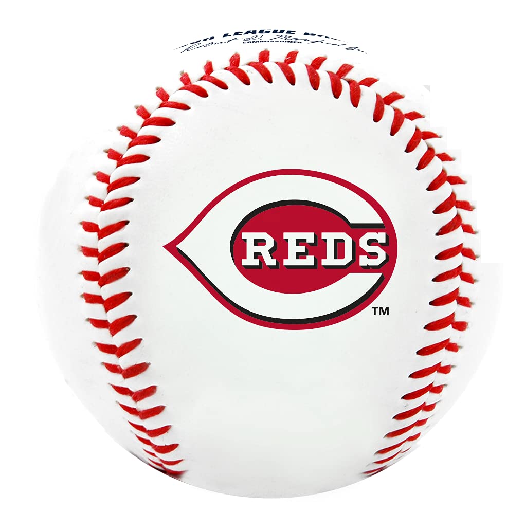 Rawlings Mlb Cincinnati Reds Team Logo Baseball, Official, White