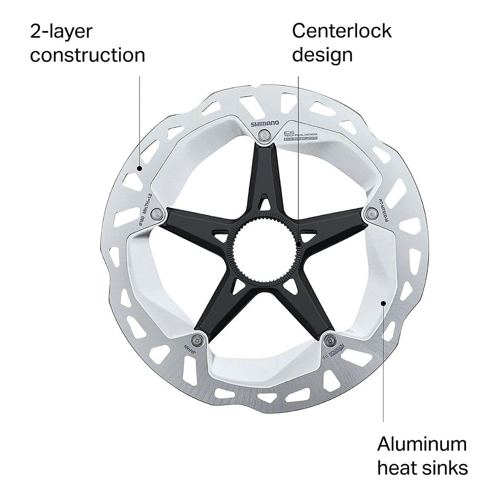 Shimano Xt Rt-Mt800-L 160Mm Centerlock Disc Rotor With External Lockring