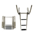 MARINE CITY 4-Step Under Platform Telescoping Boat Ladder with Retractable Handrail - 316 Stainless Steel, Rust-Resistant, 400 l