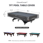 8Ft Billiard Pool Table Cover,Heavy Duty Waterproof Indoor Outdoor All-Season Sun Rain Snow Dust Protection 600D Polyester Cloth
