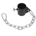 Luwint T-Bar Row Platform with Chain and Tightening Screw, Single Eyelet Landmine Attachment Fits Olympic Bar, T Bar Row Handle 