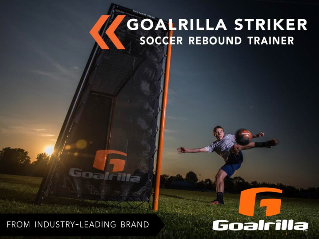 Goalrilla Striker Soccer Rebound Trainer with Double-Sided, Ultra-Responsive Rebounding Net and Goal, Large