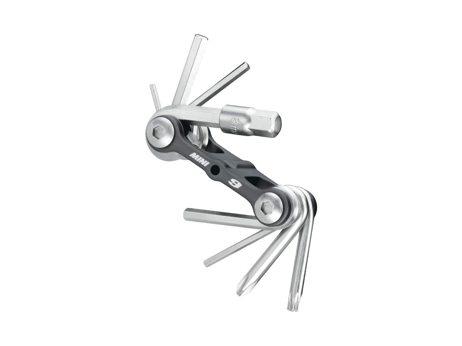 Topeak The Mini 9-Function Bicycle Tool - Tt2409 , Black/Silver, L X W X H 6.6 X 3.1 X 2Cm / 2.6    X 1.2    X 0.8   