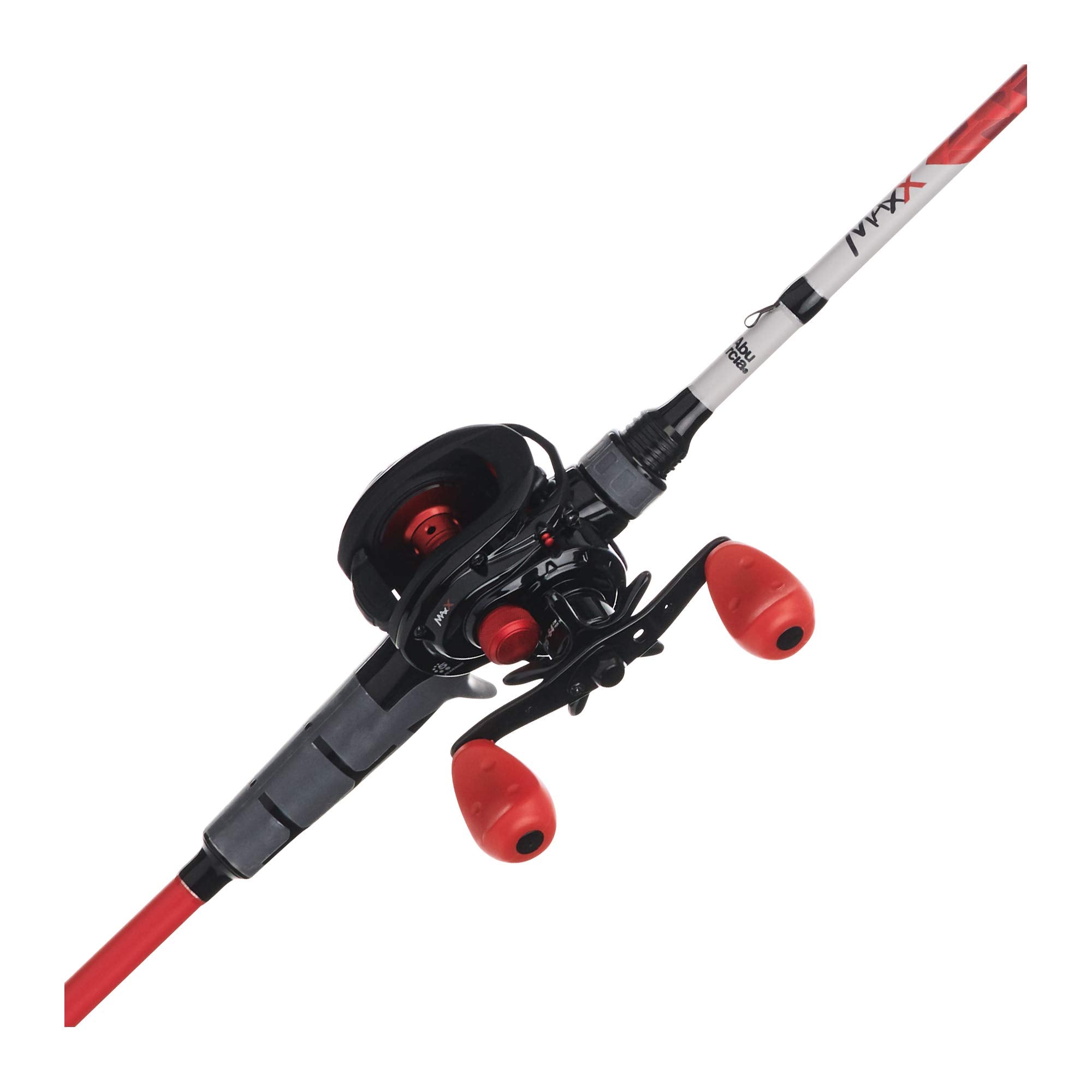 Abu Garcia 66    Max X Fishing Rod And Reel Baitcast Combo, 4+1 Ball Bearings With Lightweight Graphite Frame & Sideplates, Alum