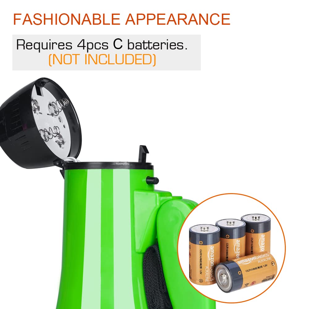 Mymealivos Sugar Home Portable Megaphone 20 Watt Power Megaphone Speaker Bullhorn Voice And Siren/Alarm Modes With Volume Contro