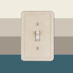 Questech Dacor Single Toggle Light Switch Cover, 1-Gang Electrical Wall Plate, Single Switch Standard Size Receptacle Cover, Dec