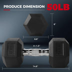 Ritfit 50Lb Dumbbells Set Of 2 Rubber Encased Dumbbell Sets With Optional Rack For Home Gym, Coated Hand Weights For Strength Tr