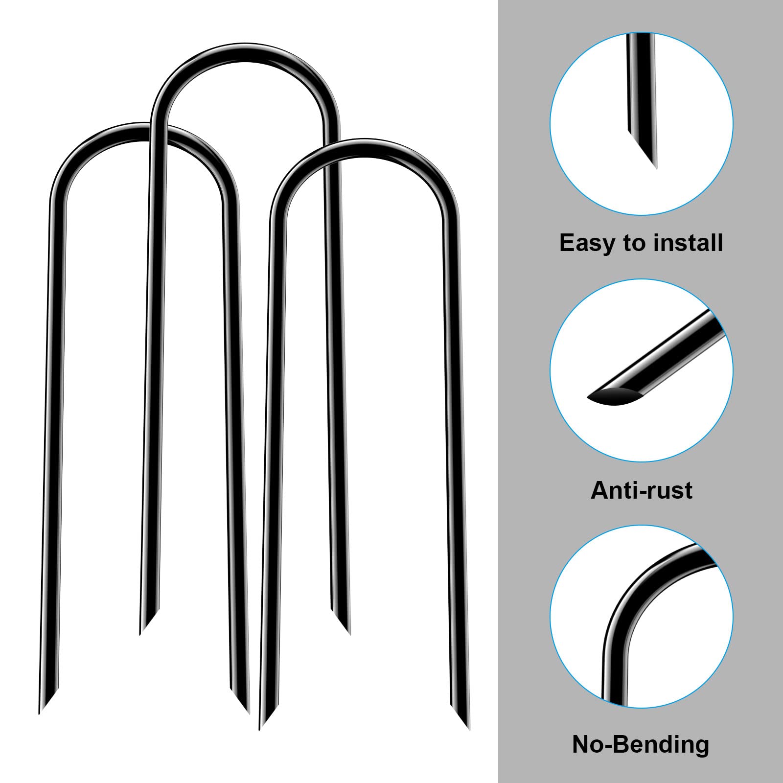 Trampoline Accessories Trampolines Stakes Trampoline Anchors Kit Heavy Duty High Wind U Type, Safety Trampoline Accessories Galv