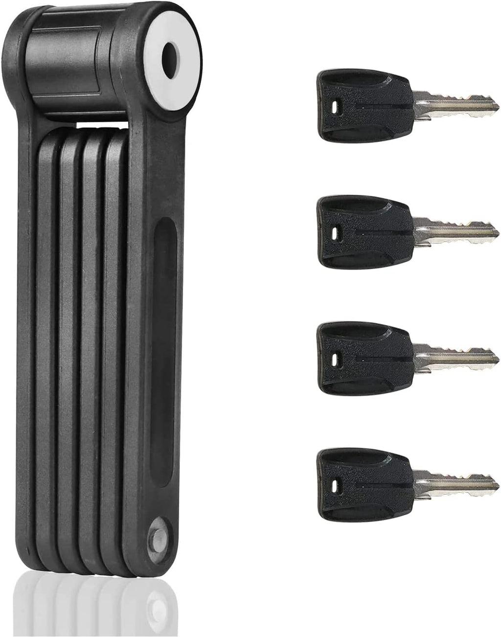 Biglufu Bike Lock Bicycle Scooter Motorcycle Folding Locks With 4Keys, Fold Chain Heavy Duty Alloy Steel Foldable Lock With Moun