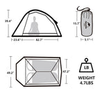 Naturehike Cloud Up Free Standing 2 Person Backpacking Tent Ultralight Nylon Double Layer Camping Tents For Two Person (210T Pol