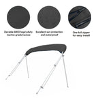 Savvycraft 4 Bow Bimini Replacement Top Canvas Cover4 Bow 96'' L 73''-78'' W Black Color