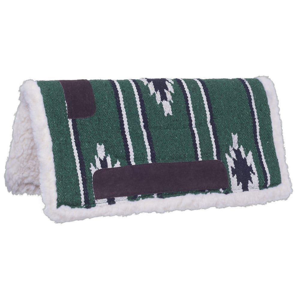 Tough 1 Miniature Sierra Saddle Pad, Hunter/Black/Cream, 19 X 19